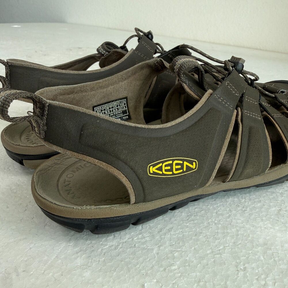 Keen Clearwater CNX Sandals Green Cordlock Round Toe Waterproof Men's Size 9.5 - Picture 9 of 11